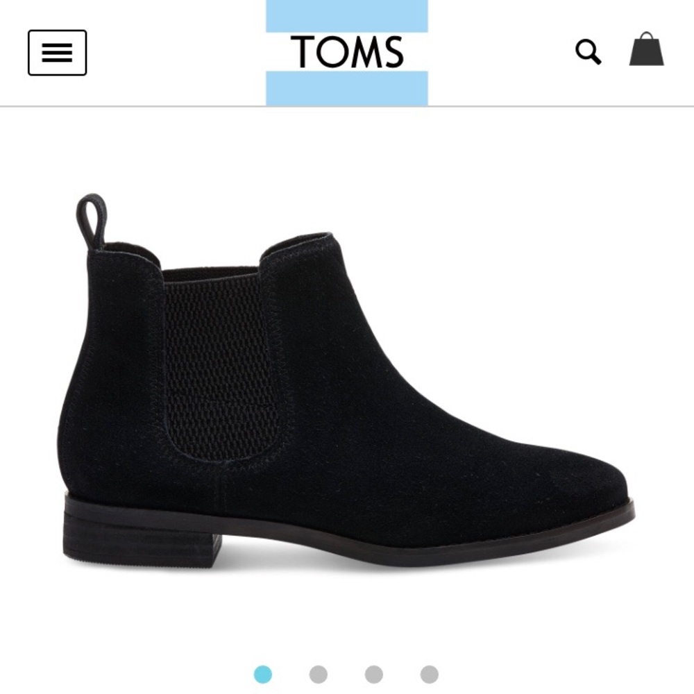 Tom’s Black Suede Booties